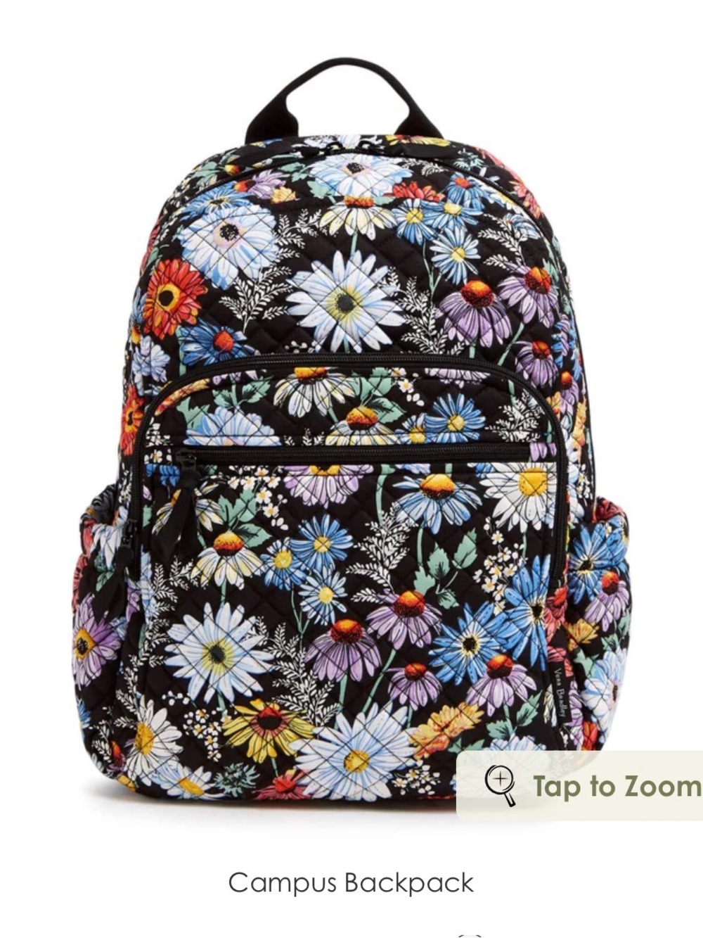 Vera Bradley Cotton Campus Backpack NWT Daisies